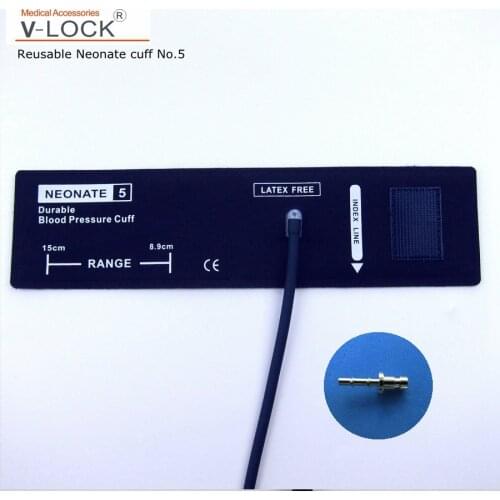 Reusable navy col neonate nibp cuff no.5 with connector LC-47