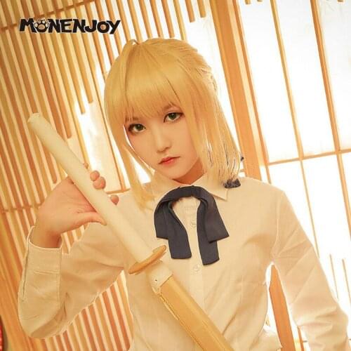 Monenjoy Fate Grand Order Altria Pendragon Cosplay Wig Stay Night Saber FGO Cos Hair