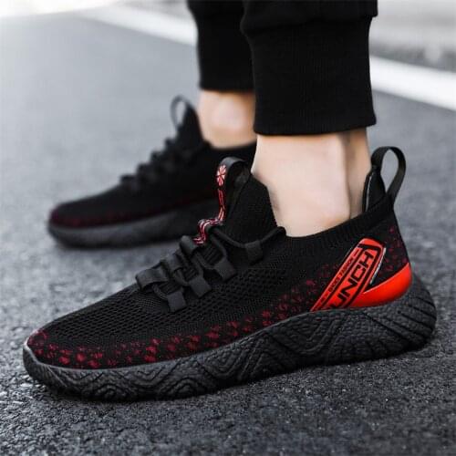 Mens shoes mens shoes flying woven casual shoes mens shoes mens students sports shoes mens spring new style 2021
