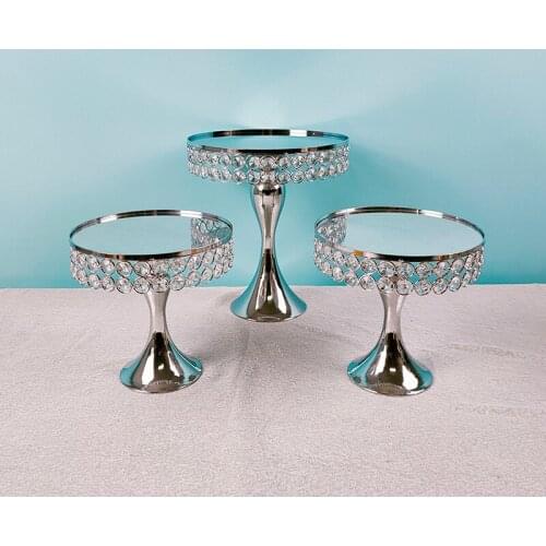 3-Piece Two Usage Cake Stand Set Dessert Display Cupcake Stands with Multiple Free Combination Styles for Baby Shower