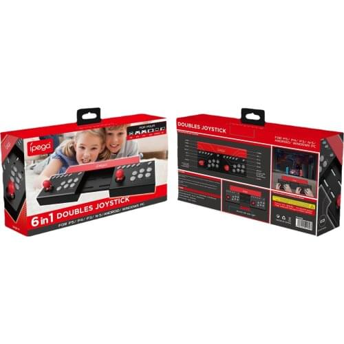 2021 NEW iPega PG-9189 Dual Players Mini Handheld Player Video Gamepad Joystick with Turbo for PS5/PS4/PS3/Switch/Android/PC