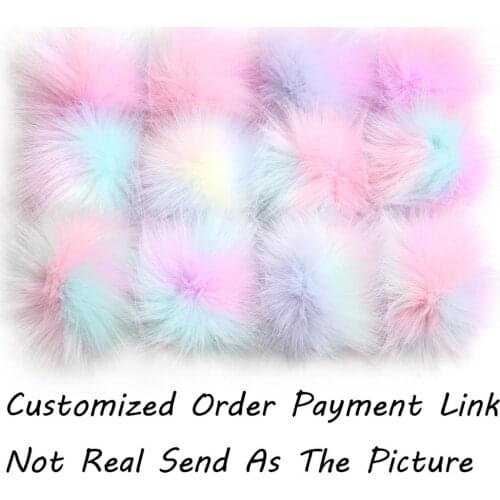 Furling Wholesale order payment Faux Fur Pom Poms Colourful Imitatation Balls Accessories