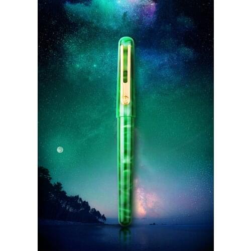 Picasso Fashion Celluloid Fountain Pen Pimio EtSandy Aurora Green PS-975 Iridium Fine Writing Gift Pen For Best Stationery