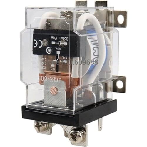 Silver Alloy Contact JQX-60F 1Z 60A Power relay AC220V DC12V DC24V Power Relay Coil Electromagnetic Relay