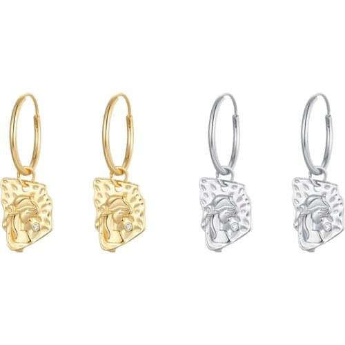 CRMYA Vintage Boho Goddess Ezili Cubic Zircon Gold Filled Silver Color Dangle Drop Earrings For Women Fashion Jewelry Wholesale