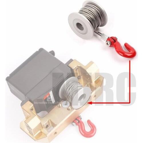 25T Steering Gear Servo Winch Wheel Steering gear front For 1/10 RC Crawler Car RC4WD D90 D110 Axial Scx10II 90046 VS4 RR10TRX4