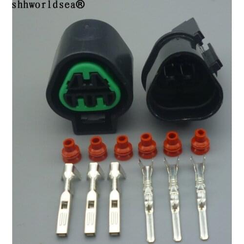 Shhworldsea 3p 2.2mm male female PB625-03027 PB621-03020 3 Pin Auto Connector Headlight Socket