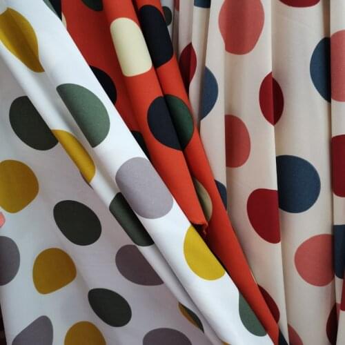 Large Dot Chiffon Fabric Stretchy Soft dropping palazzo Dress Shirt Material breathable DIY dress blouse fabric