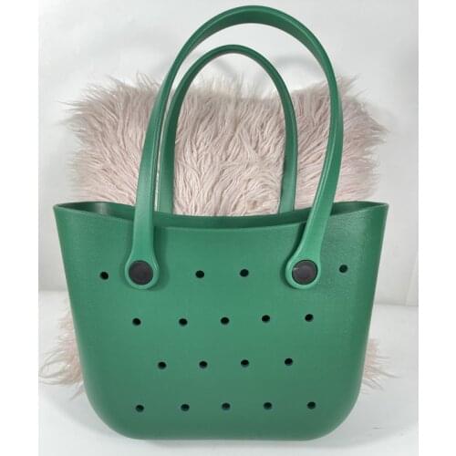 Silicone Rubber EVA bEAch Shoulder Bag With Bog Holes Tote