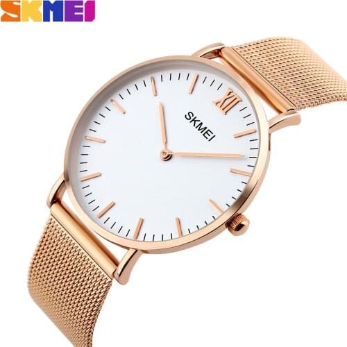 SKMEI Fashion Casual Women Watches Luxury Ladies Watch 3bar Waterproof Simple thin Design Wristwatches 1181 reloj mujer