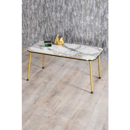 Medium Coffee Table Ephesus Kr Metal Foot Double Gold coffee table
