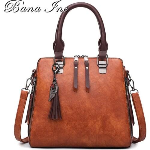 New Leather Ladies HandBags Women Messenger Bags Totes Tassel Designer Crossbody Shoulder Bag Boston Hand Bags Hot Sale