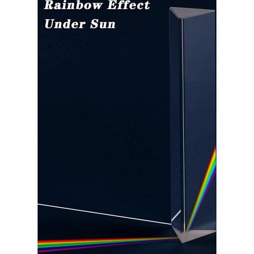 30*30*200mm Optical Glass Triangular Prism for Teaching Light Spectrum Physics and Photo Photography Prism