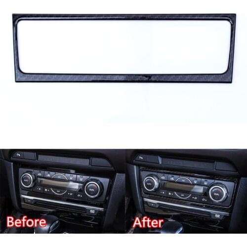 YAQUICKA For Mazda 6 Atenza 2017 2018 Car Front Console A/C Air condition Audio Button Panel Frame Bezel Cover Sticker Styling