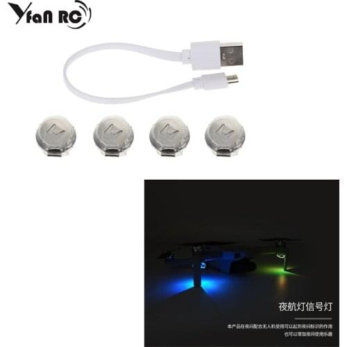 Yfan rc 1 Set Flashing signal lamp USB model lamp car tail lamp charging led warning lamp night riding equipment warning lamp