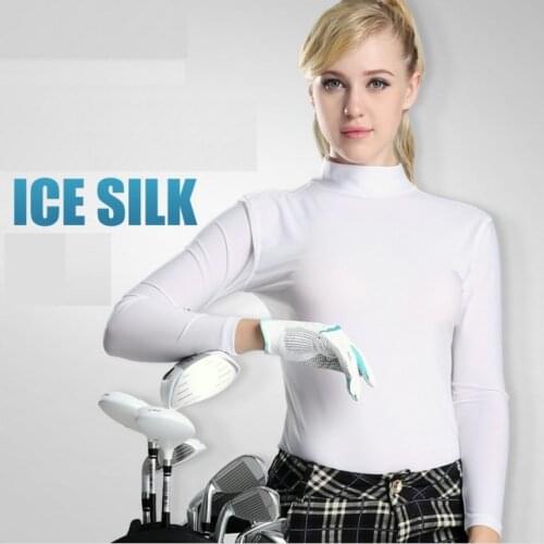 Golf sun protection clothing viscose long-sleeve cold T-shirt for Women basic shirt breathable clothes Slim Body Shirt