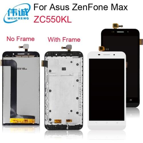 For ASUS Zenfone MAX ZC550KL Z010D Z010DA LCD Display Touch Screen Digitizer Panel Sensor Module Glass Sensor LCD Frame Assembly