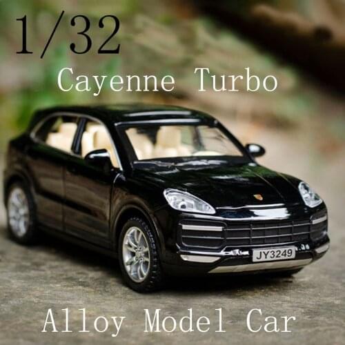 1:32 New Cayenne Turbo SUV Alloy Car Model Die-cast Toy With Sound and Light Pull Back Childrens Toy Collectibles Free Shipping