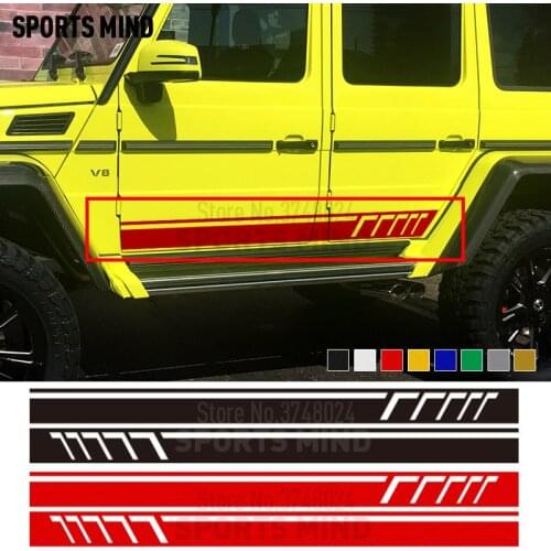 1 Pair Vinyl Car-Styling For Mercedes Benz W463 G-class G63 G500 Accessories Graphics Decals Stripes Car Sticker Decal