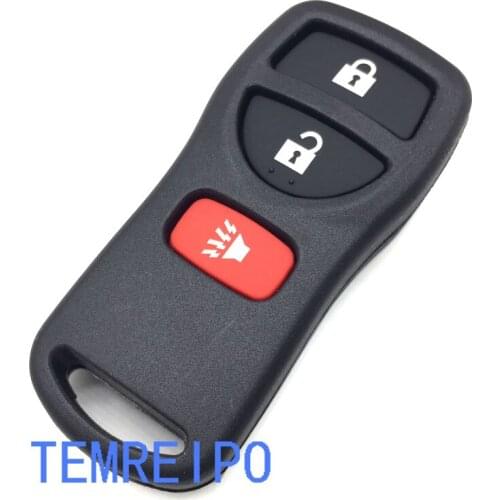 10pcs/lot Replacement car key shell for nissan tiida qashqai X-TRAIL remote control key case 2+1 button fob