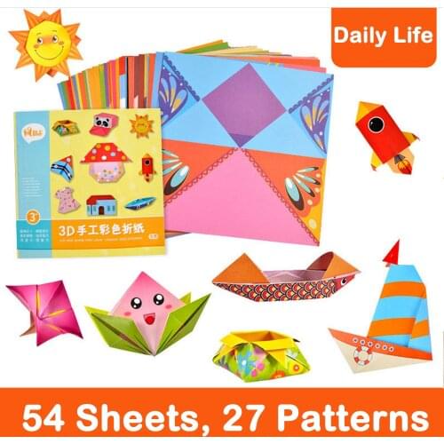 152 Sheets 3D Kids Origami Cartoon Animal Book Folding Paper for Children DIY Crafts Paper Art Projects Early Educational Toys