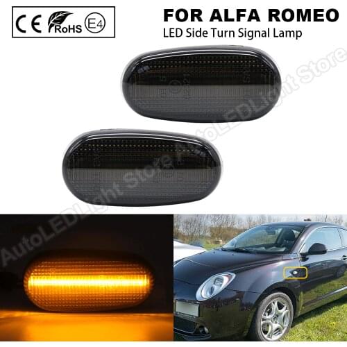 2Pc For Alfa Romeo 147 GT(937)MiTo 955 FIAT Bravo 2 198 Hatchback LED Side Marker Light Arrow Turn Signal Blinker Lamp Indicator