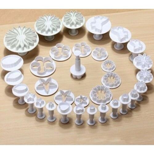31pcs DIY Craft Plunger Fondant Cutter Cake Tools Cookie Mold Biscuit Mould 3D Bakeware Sets new
