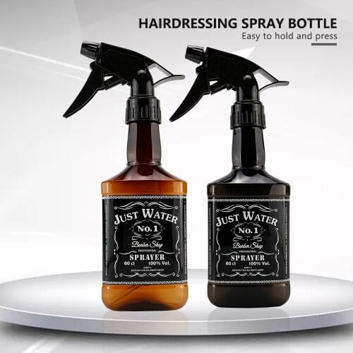 320ML Vintage Sprayer Bottles Brown PET Hair Cleaning Moisturizing Bottle Fine Mister Transparent Makeup Spray Bottle Continuous