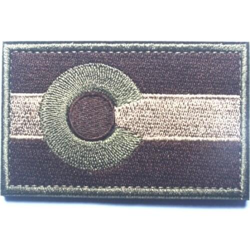 3D Colorado State Flag Embroidery Patch USA American Flags Patch Tactical Emblem Badges Appliques Embroidered Patches