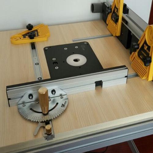 450mm Miter Gauge with Track Stop Table Saw Router Miter Gauge Sawing Assembly Ruler