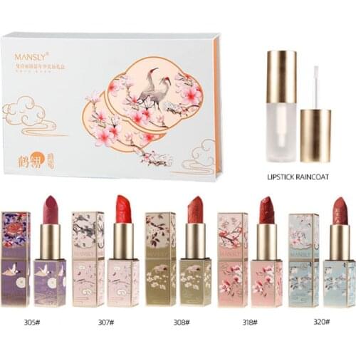Classical 5 pcs Packing Matte Solid Lipstick Set Waterproof Long Lasting Moisturizing Lip Stick for Women Makeup Cosmetics Kit