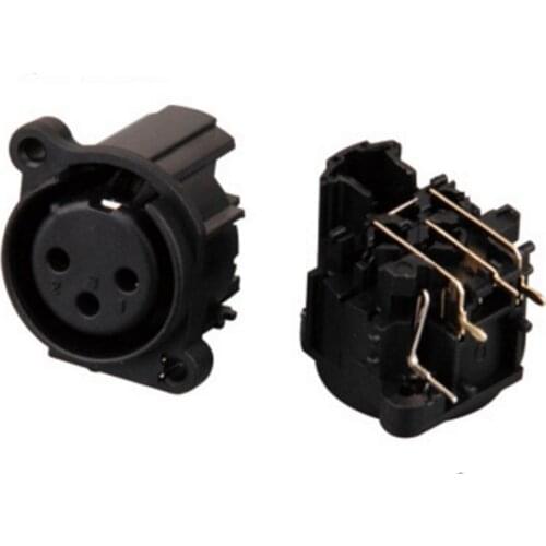 50 pcs XLR Panel-Mount Female 3 Receptacle A Horizontal/Pcb Mounting A207