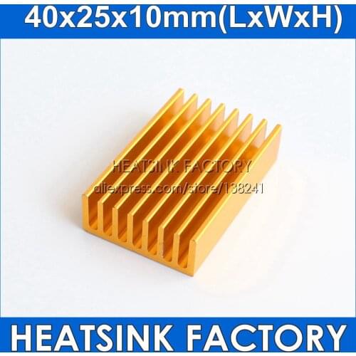 2pcs Radiator Aluminum Heatsink 40mm x 25mm x 10mm Heat sink Extruded Profile Heat Dissipation For Cooling