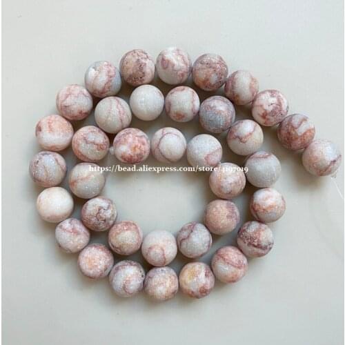 Free Shipping Natural Stone Matte Web Red Picasso Jaspers Round Loose Beads 15" Strand 6 8 10 MM Pick Size