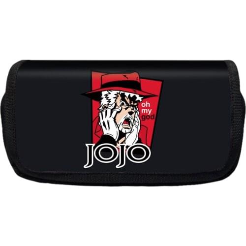 Anime Jojo Bizarre Adventure Boys Girls Cartoon Polyester Pencil Case Bag School Pouches Children Pen Bag Kids Purse Wallet
