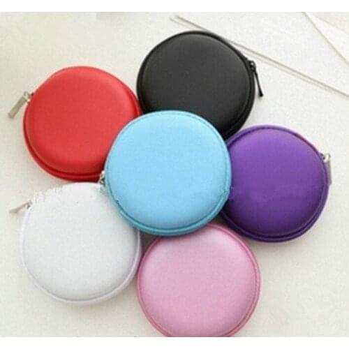 Headphone Case Soft Hold Storage Anti-shock Mini Portable Bag Earphone Memory Card Newest Headphone Cable Storage Box EVA 8.3cm