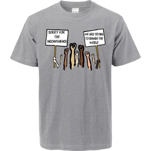 Black Lives Matter I Can't Breathe George Floyd Short Sleeves O Neck Print T-shirt Mens Cotton 2020 Summer Tops Tees Tshirt