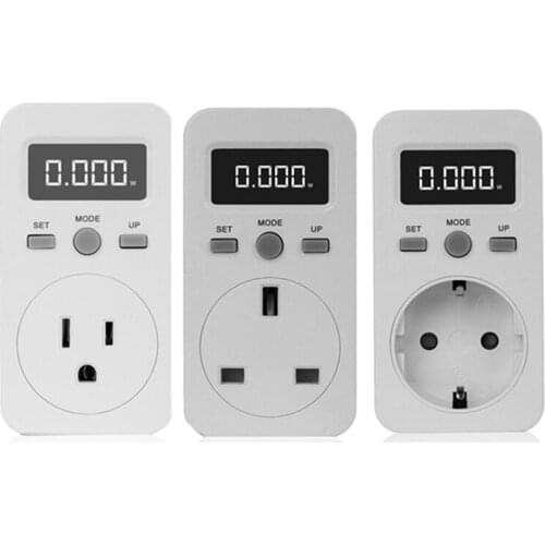 Digital Power Meter Plug-In Socket Electric Wattmeter Energy Monitor