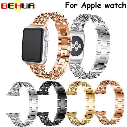 Zinc alloy watch band Link Chain Strap for Apple Watch Series 1/2 3 Band Metal Wristband Bracelet 42mm 38mm watchband Good New