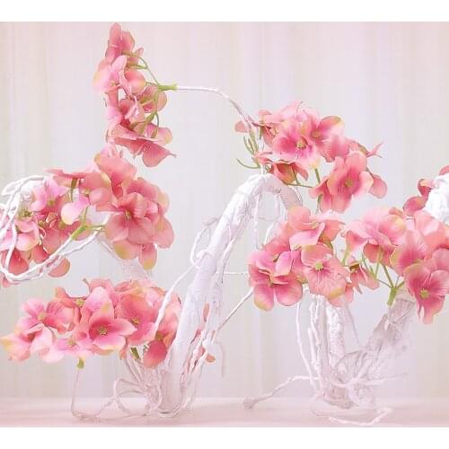 300CM Wisteria Artificial Flowers Rattan Wedding Arch Decoration Fake Plants Hydrangea Vine Garland Arch Ivy Diy Party Decor