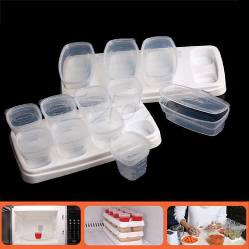 Hot Baby Weaning Food Freezing Cubes Tray Pots Freezer Storage Plastic Containers 70ml