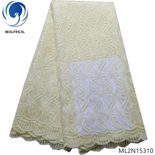 BEAUTIFICAL african fabric embroidered lace fabric net lace fabric fabrics for clothing high quality 5yards/lot ML2N153