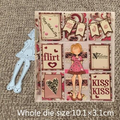XLDesign Craft Metal Cutting Dies lovely Short hair dress little girl Scrapbooking Album Paper Card Craft Embossing Die Cuts