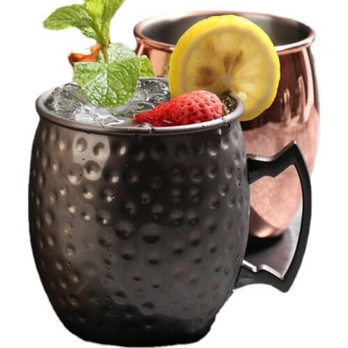 550ml Moscow Mule Cup Durable Metal with Handle Beer Mug Cocktail Cold Drink Fashion Drinkware Wine Cup