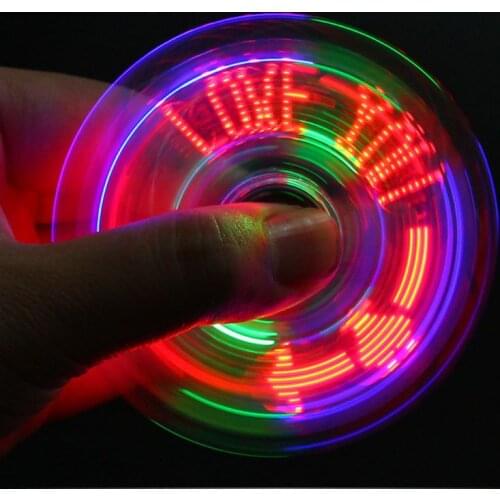 Novelty Multiple Changes LED Fidget Spinner Luminous Hand Top Spinners Glow in Dark EDC Stress Relief Toys