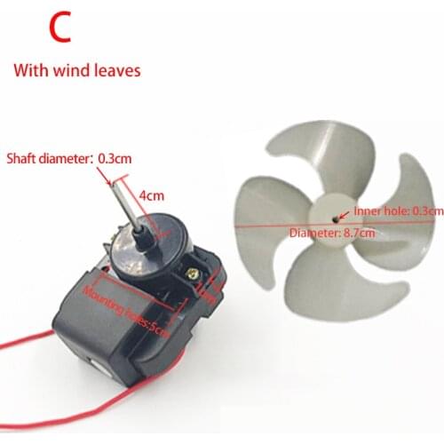 Refrigerator Freezer Cooling Fan Motor Fan Motor Asynchronous Motor for Refrigerator Repair Part Replacement