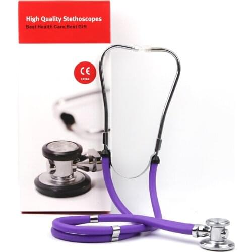 Portable Double Head Double Tube Medical Stethoscope Multifunctional Long Soft Tube Stethoscope 6 colors Medical Device