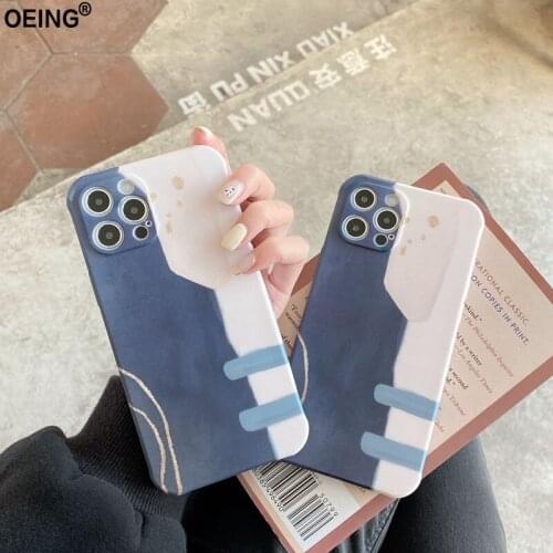 Simple Personal Phone Case For iPhone 11 12 Pro Max 7 8 X XS Max XR SE2 Couple Fashion Gradient Shockproof Soft Back Case Cover