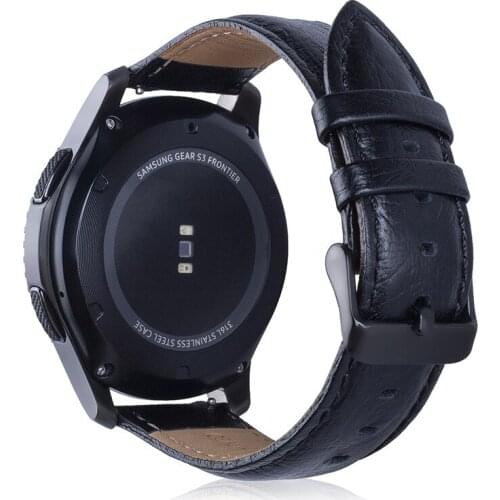 Leather Watchband 22mm 20mm for Samsung Galaxy Watch 46mm 42mm Band for galaxy watch active 2/huawei gt 2/amazfit bip Strap