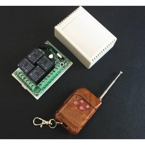 433Mhz Universal Wireless Remote Control Switch DC 12V 4CH relay Receiver Module With 4 channel RF Remote 433 Mhz Transmitter